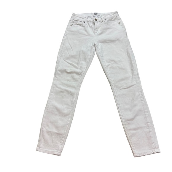Pistola Women Optic White Wash Jeans Sz 25x27 Mid Rise Stretch Cotton Blend - Picture 1 of 13